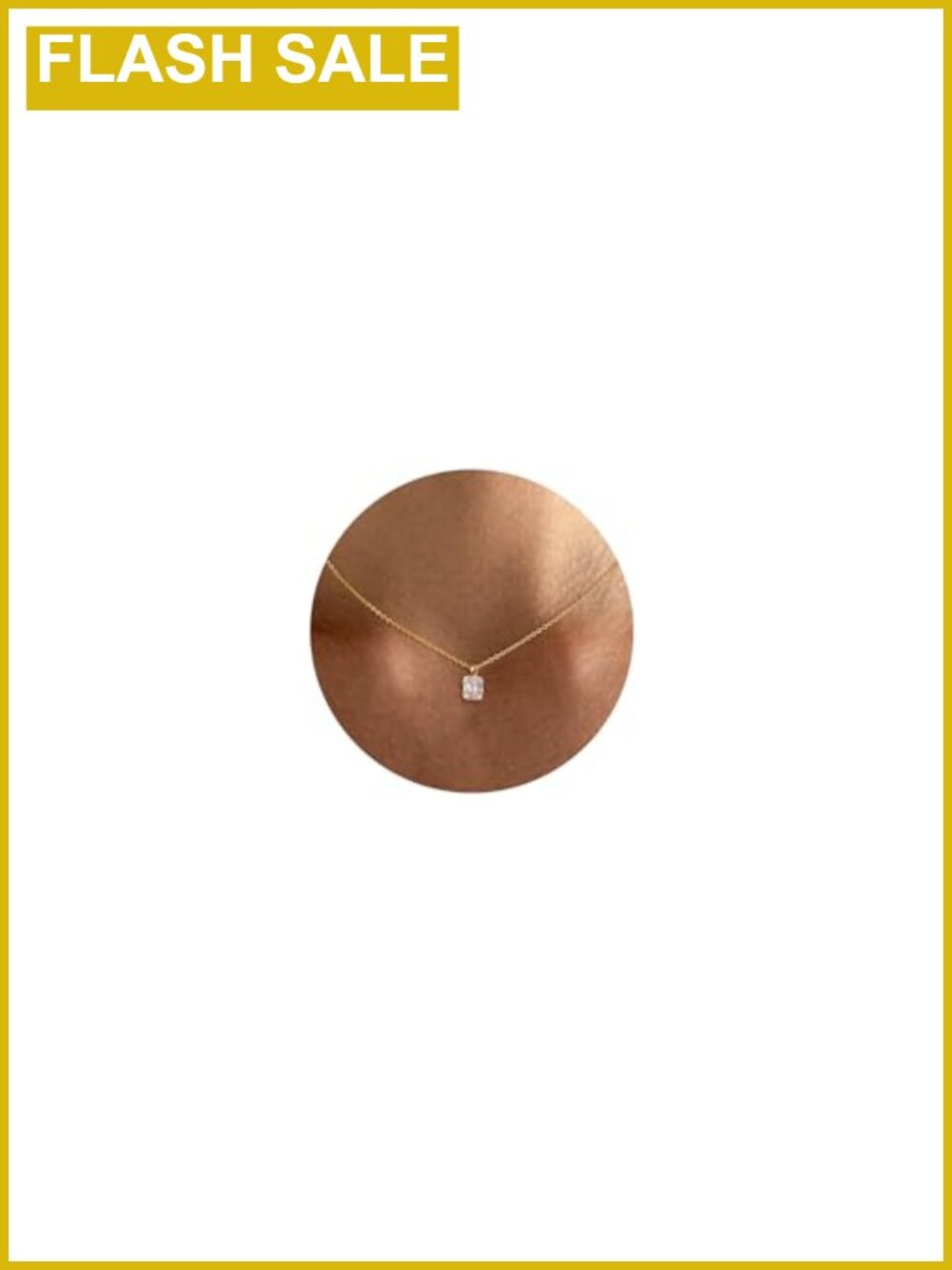 14k Gold Plated CZ Pendant Necklace Choker